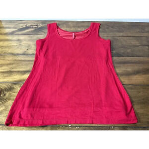 Ruby Ribbon Tank Top Women’s Size Medium Shape Compression Slimming Red